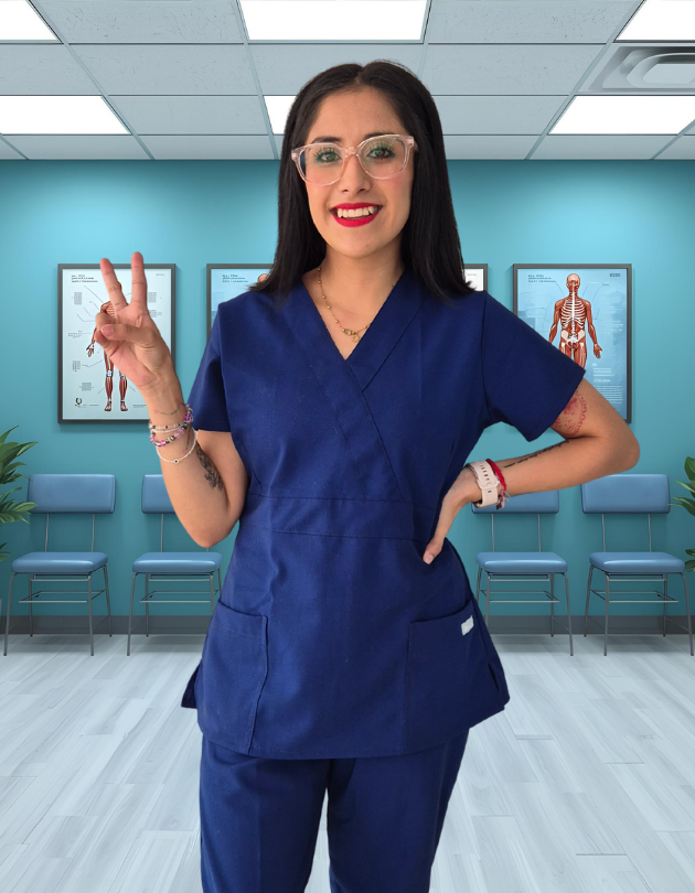 Especialista en fisioterapia con paciente en clínica FisioFunciona